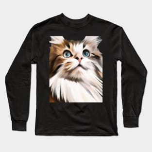 Cat Portrait Long Sleeve T-Shirt